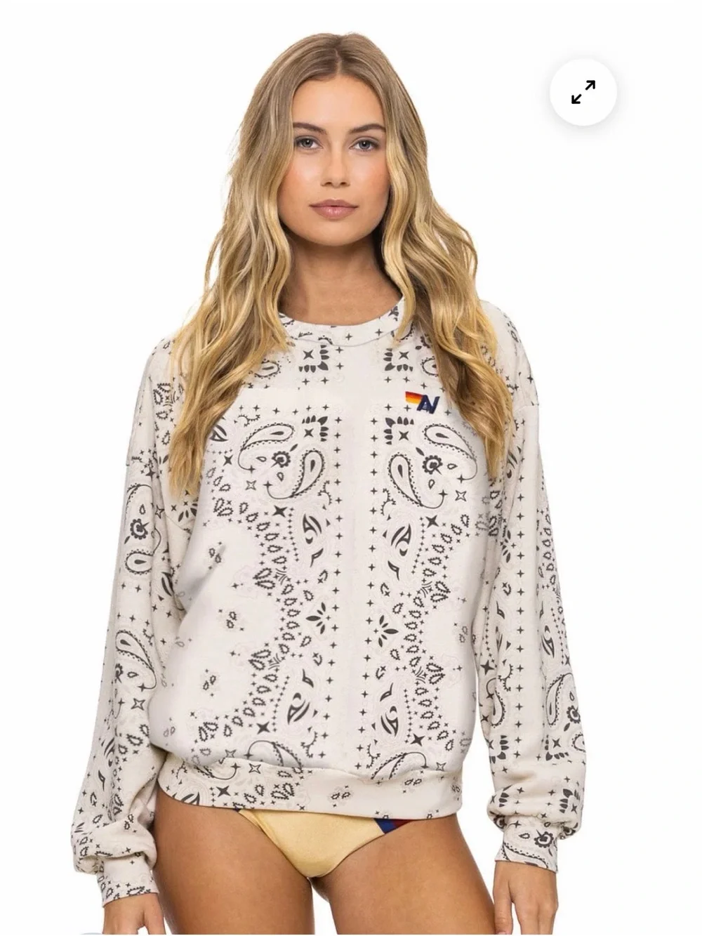 Aviator Nation Bandana Relaxed Fit Crew Sweatshirt Brand New! SOLD OUT! Small - Picture 4 of 5